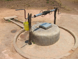 Windlass used to raise water from the well: from images on Water, sanitation and hygiene in Zambian schools. Photograph courtesy of Jay Graham